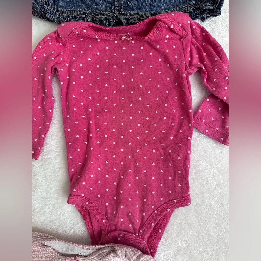 Baby Girl Clothing Bundle (7pc) Size 6-9 month Carter’s, Just One You, & More